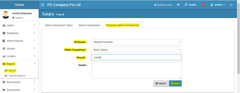 icehrm-adding-employee-salary-component-details.png