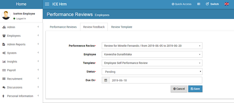icehrm-requesting-performance-feedback-from-employee-save.png